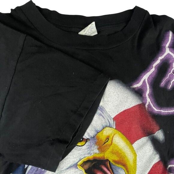 Vintage The Legend Lives USA Thunder Bald Eagle Lightning t-shirt single stitch - Picture 3 of 4